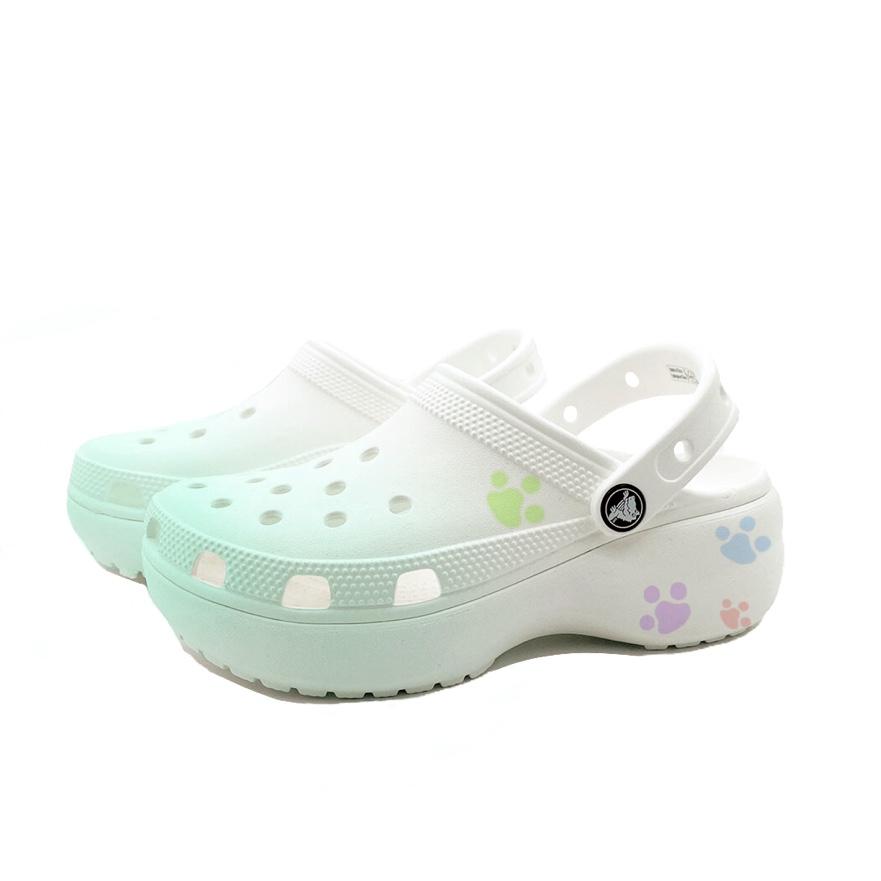 Crocs Classic Platform Clog Mint Claw Beach Girl School Style EVA Hole Shoes Unisex Green