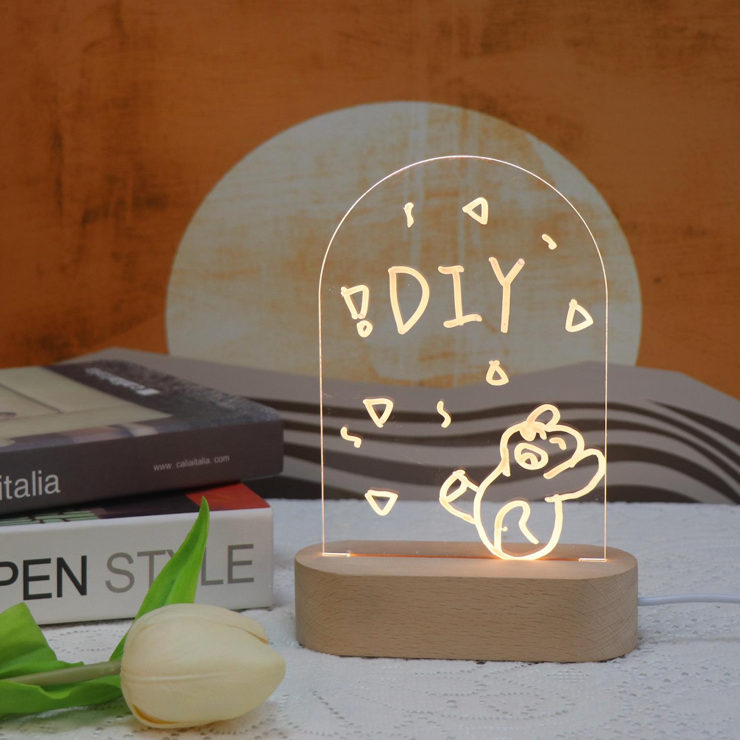 

Акриловый ночник своими руками, пустой круглый арочный акриловый 3D креативный ночник