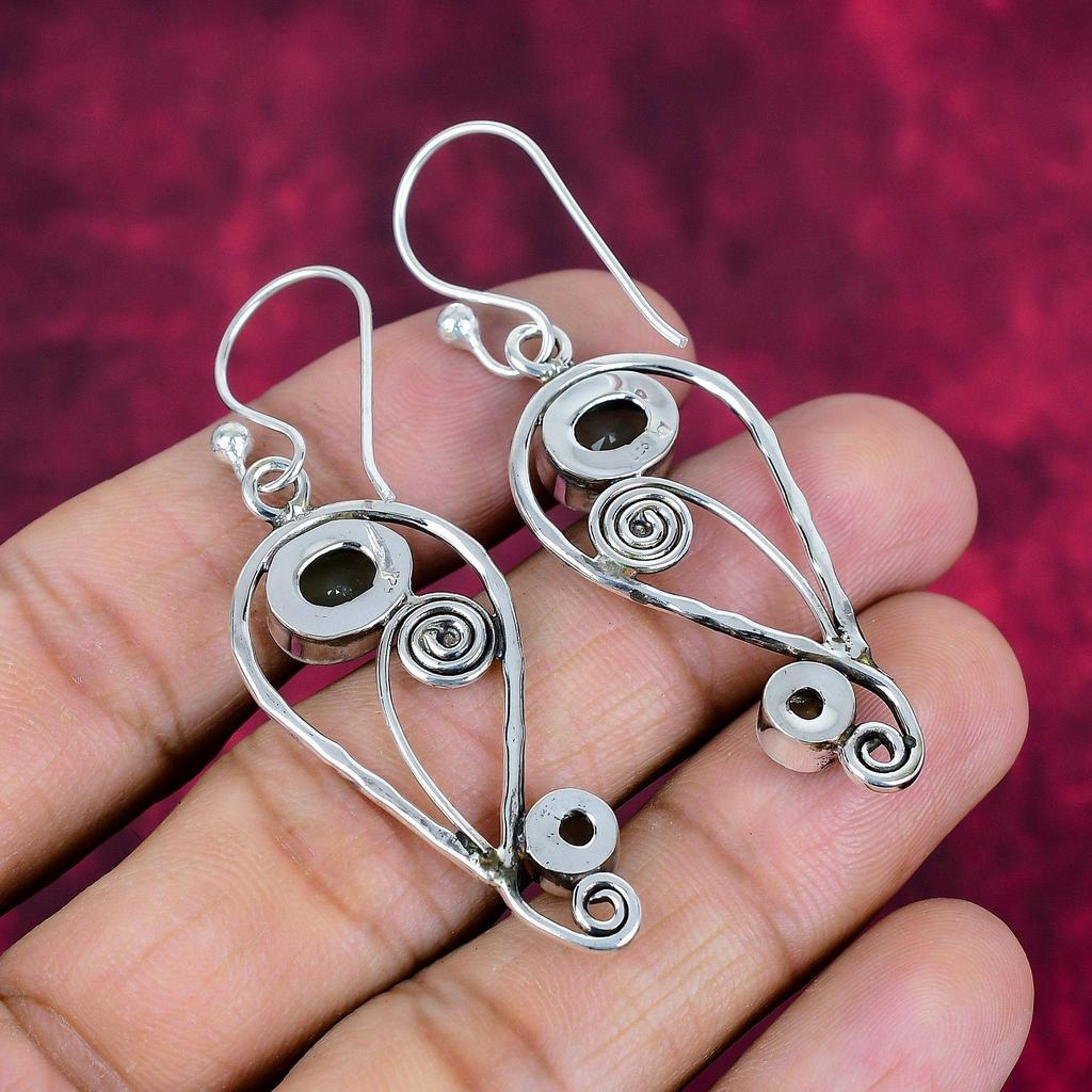 Zielony Chalcedon Kolczyki z Solidnego Srebra Sterlingowego 925, Ręcznie Robiona Biżuteria z Kamieniami Szlachetnymi, Prezenty Dla Żony Nowe Kolczyki