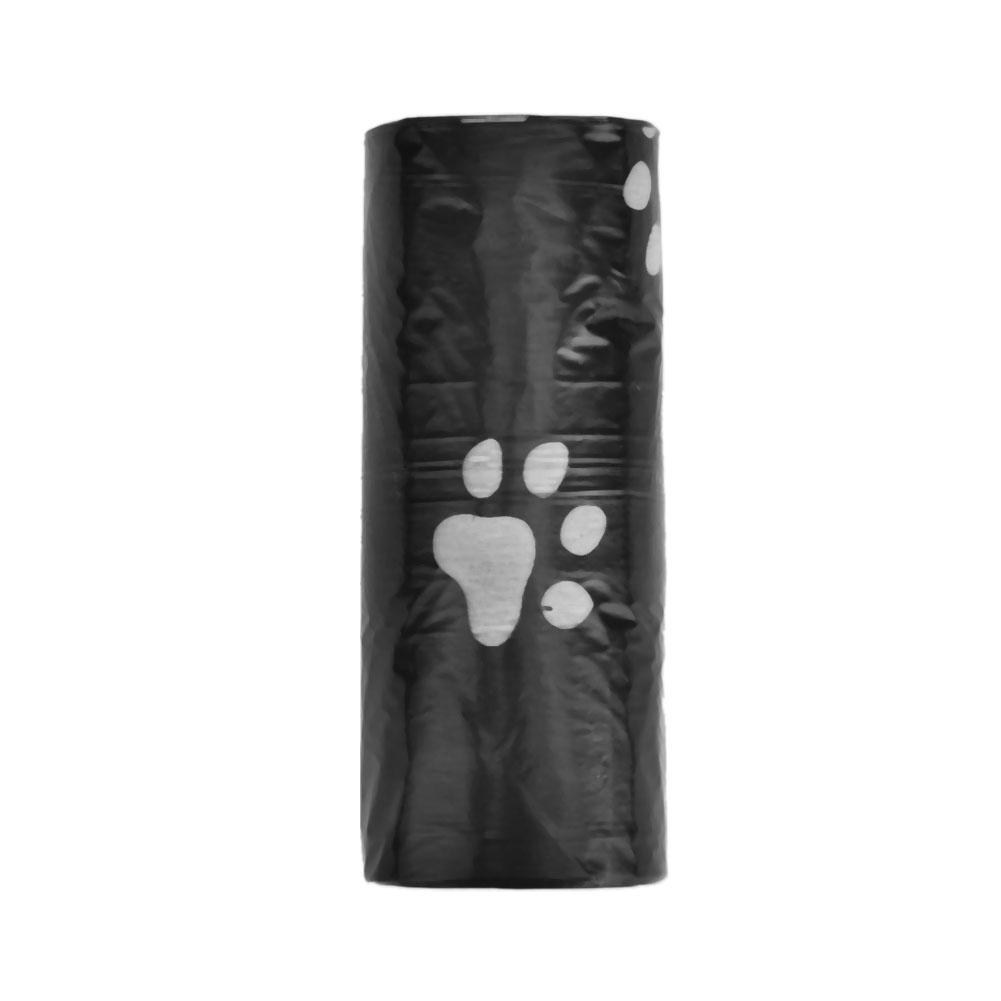 20 Rolls Garbage Clean Up Heart Bag Pet Dog Cat Waste Poop Pick Up Bag Black