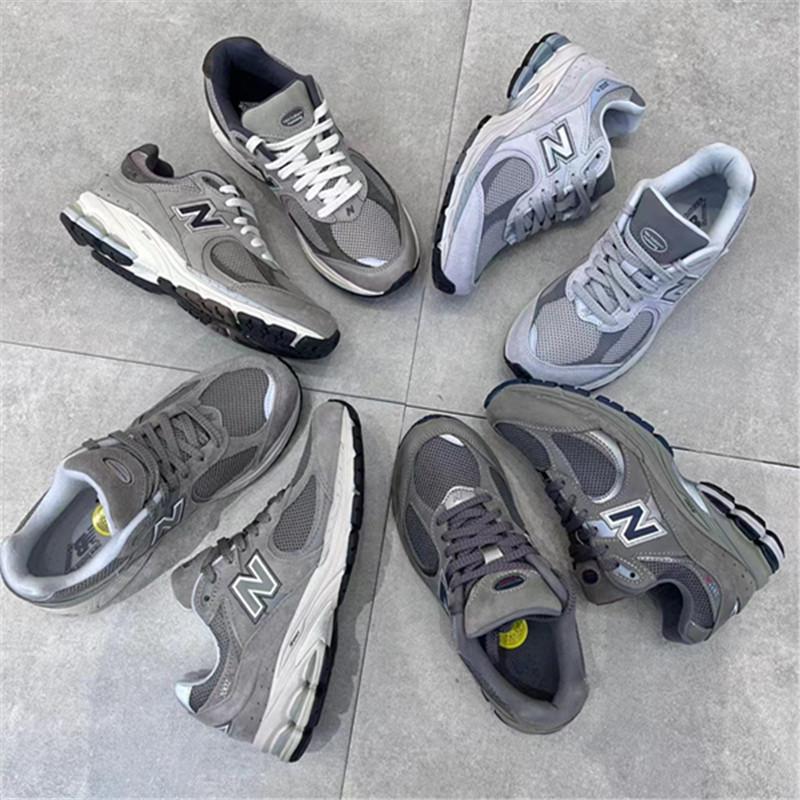 Pure Original Nb2002rc Grey Sneakers - Unisex Dad Shoes with Thick Sole for Height Increase, Retro Style, Breathable Design.