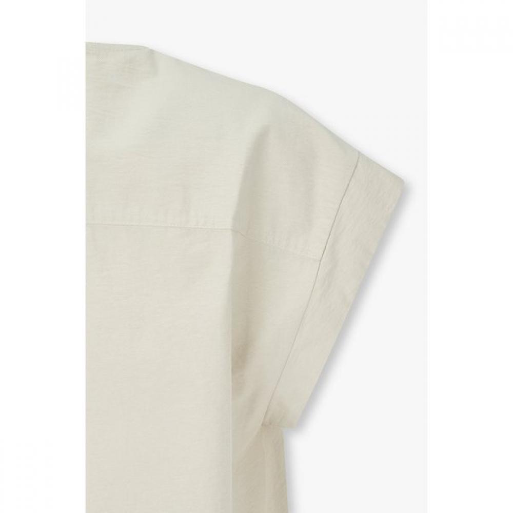 Vov Front Ruffle Round Neck Jacket 7156210008