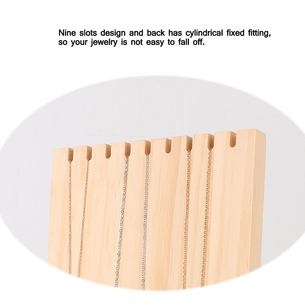 9 Fächer Schlichte Holz Schreibtisch Deko Ornament Halskette Schmuck Display Board Ständer Aufbewahrung