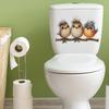 Cartoon Branches Birds Toilet Bathroom Decorative Wall Stickers