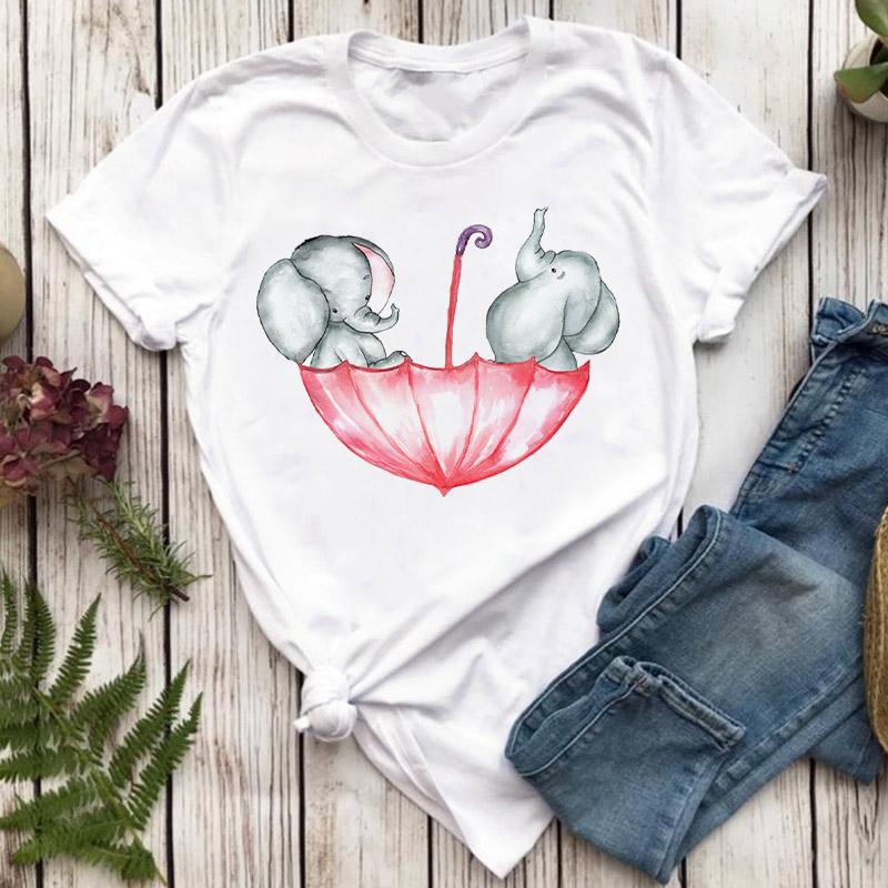 T-Shirt For Women Harajuku T-Shirts Cartoon Graphic Tshirt 90S Girl Fashion Top Female Casual Tees Short Sleeve T-Shirt Femme
