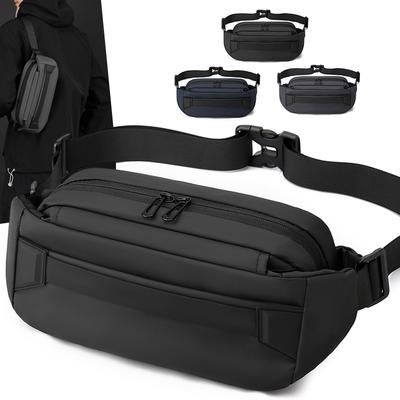 Pánská náprsní taška s velkou kapacitou, ledvinka, multifunkční magnetická přezka, ramenní crossbody taška