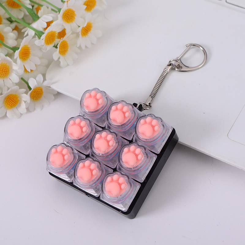 Amazon Cat Claw Keycap Mechanical Keyboard Soft Silicone Keychain Button Decompression Windmill Key National Wind Chinese Wind