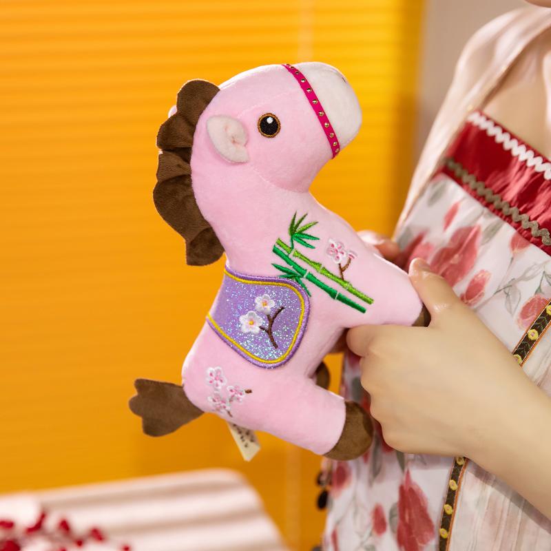 1Pcs 12/20Cm Kawaii Lifelike Animal Simulation Stuffed Doll Bag Pendant Cute Mini Horse Keychian Plush Toy Diy Decoration