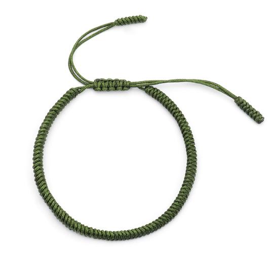 Unisex Bracelet Solid Color Handmade Rope Braided Lucky Bangle Jewelry for Party