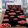Naruto Pattern Bedding Quilt Set Quilt Cover Pillowcase Home Birthday Gift(1 * Duvet Cover + 2 * Pillowcase, Without Core)