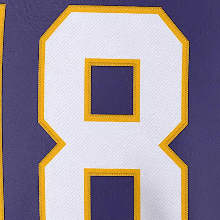 Nike NFL Rugby Jerseys Men's Purple V-neck Moderate (Unisex) Rugby Jerseys 19010739 | Purple / White
