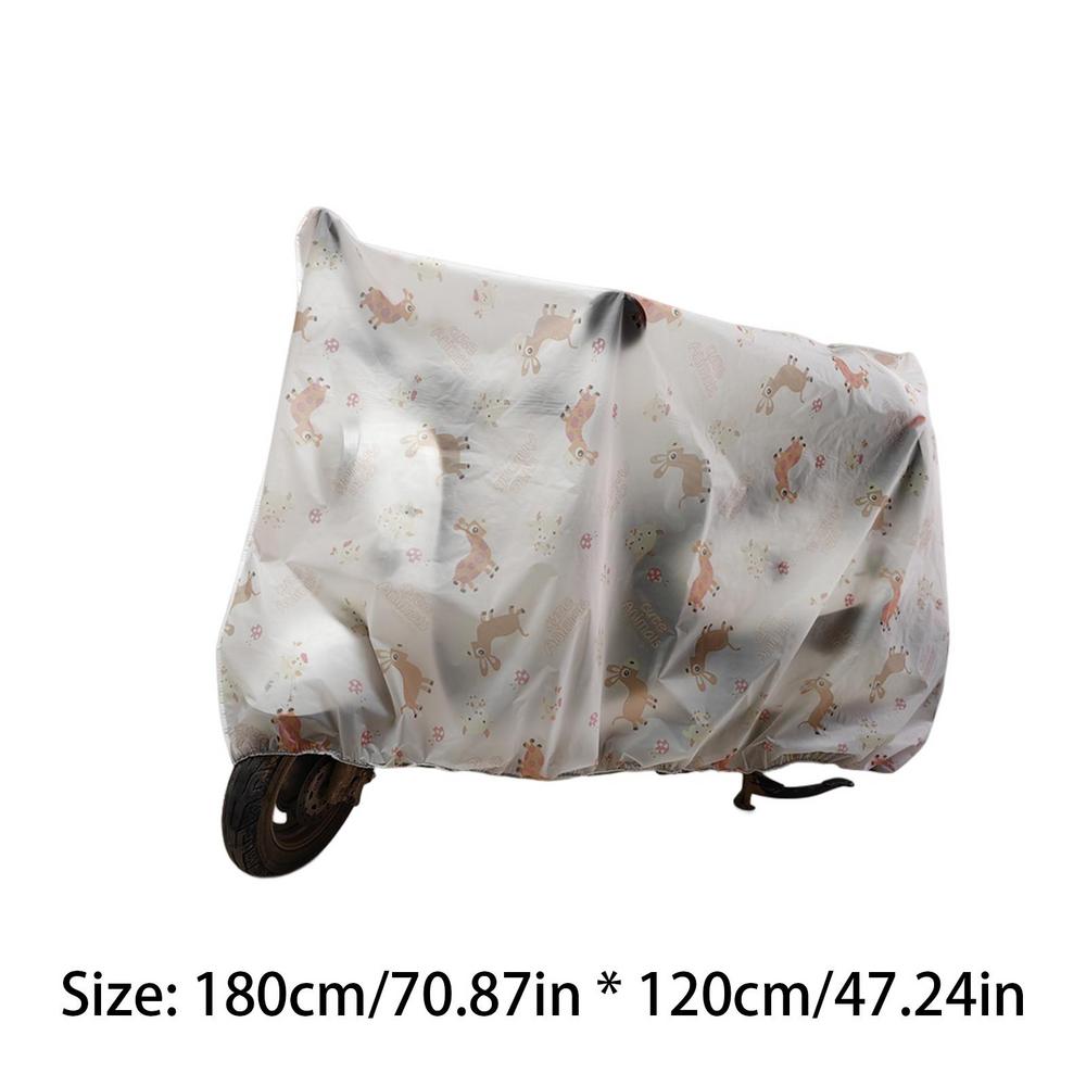 Motorcycle Rain Cover Scooter Rain Cover Outdoor Motorcycle Cover Sun Outdoor Protection Scooter Shelter Cute Cartoon Pattern