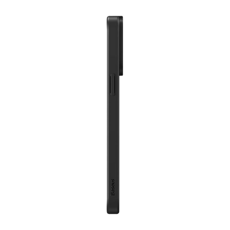 Magnetyczne Etui Baseus Synthetic Fiber Series Do Iphone 14 Pro (Czarne) +Szkło Hartowane +Zestaw Czyszczący