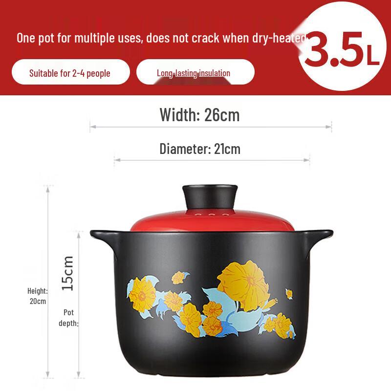 Chuidahuang 3.5L Ceramic Stew Pot