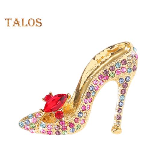 

Брошь-булавка с блестящими стразами, инкрустированная на высоком каблуке, воротник, пальто, значок, платья, вечерние наряды разноцветный