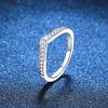 NeeTim Moissanite Ring 925 Sterling Silver with White Gold Plated Full Diamond Band Engagement Wedding Bridal Rings for Women