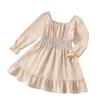 Farbenfrohes Freizeitkleid für kleine Mädchen für Frühling und Herbst, Alltagskleidung und Party