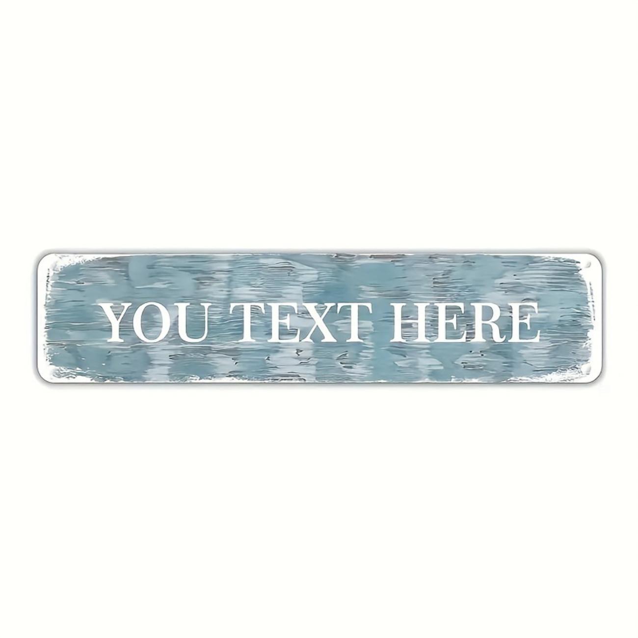

Vintage Metal Tin Sign Retro Aluminum Plaque Garage Bar Cafe Wall Decor Custom Text білий