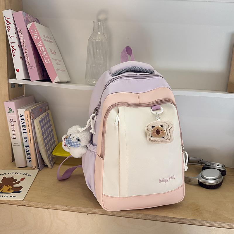 School bag 2025 new high school students high value school bag niche cute girl versatile large capacity travel backpack