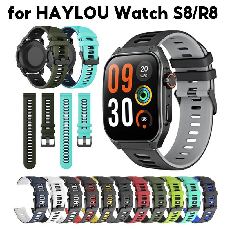 

Спортивный резиновый ремешок для часов HAYLOU R8, силиконовый мягкий ремешок для плавания, 20 мм, 22 мм, сменный ремешок для часов Haylou Watch S8
