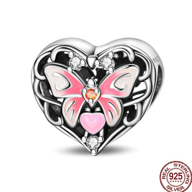 Charm Copper Heart Clover Star Moon Butterfly Tree Of Life Interval 3Mm Diy Exquisite Jewelry Gift Making
