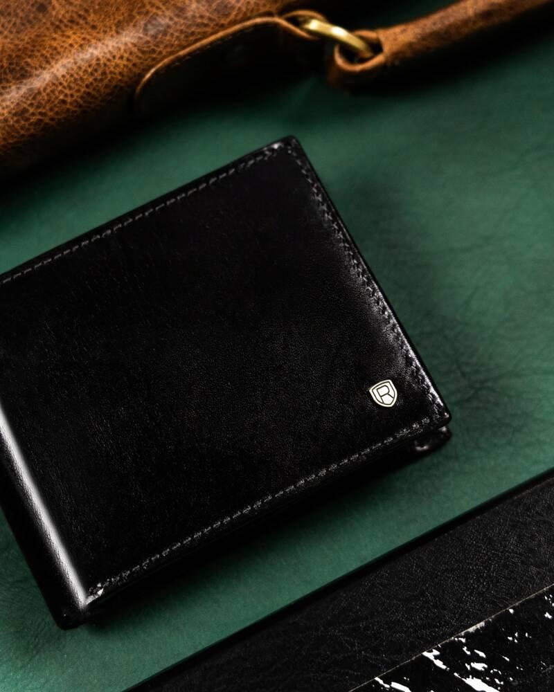Elegant Men's Leather Wallet Without External Clasp - Rovicky