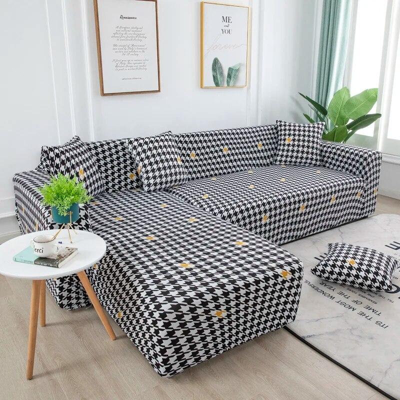 Elastic Sofa Slipcovers Sofa Covers for Living Room Housse Canape 1/2/3/4 Seat Couch Cover Stretch Sectional Furniture Protector