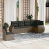 VidaXL Garden Lounge Set with Cushions 6 Pcs, Patio Sofas, Patio Furniture Set, Outdoor Furniture, Grey 3221429