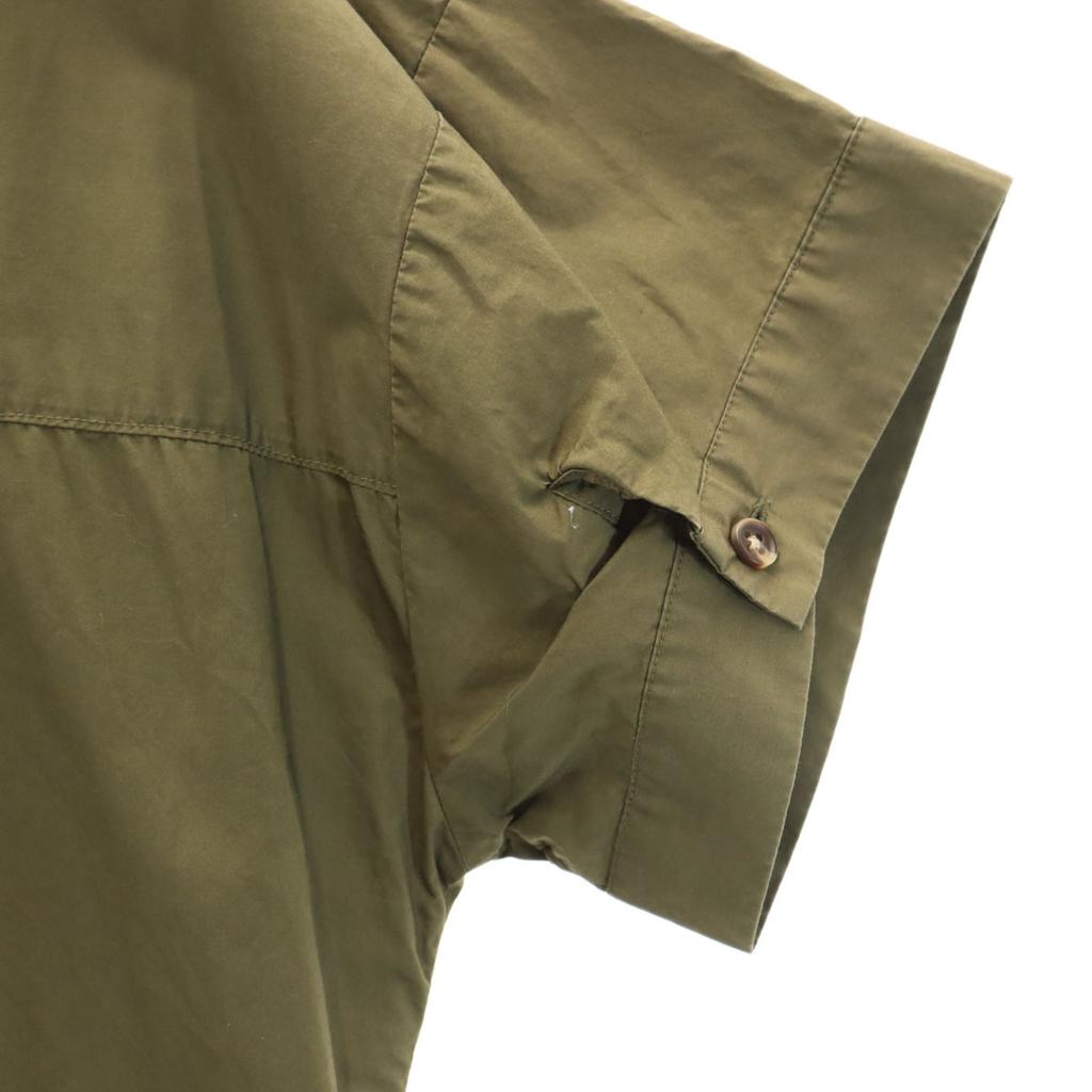 Nano Universe Short Sleeve Shirt Dress F Khaki Women Used