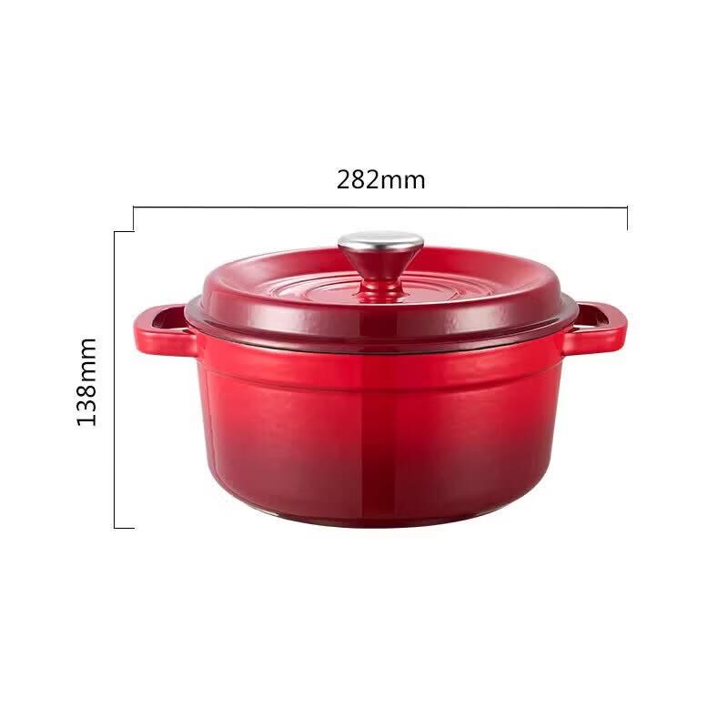 VISIONS Corning Red Flame Enamel Stew Pot 2.8L