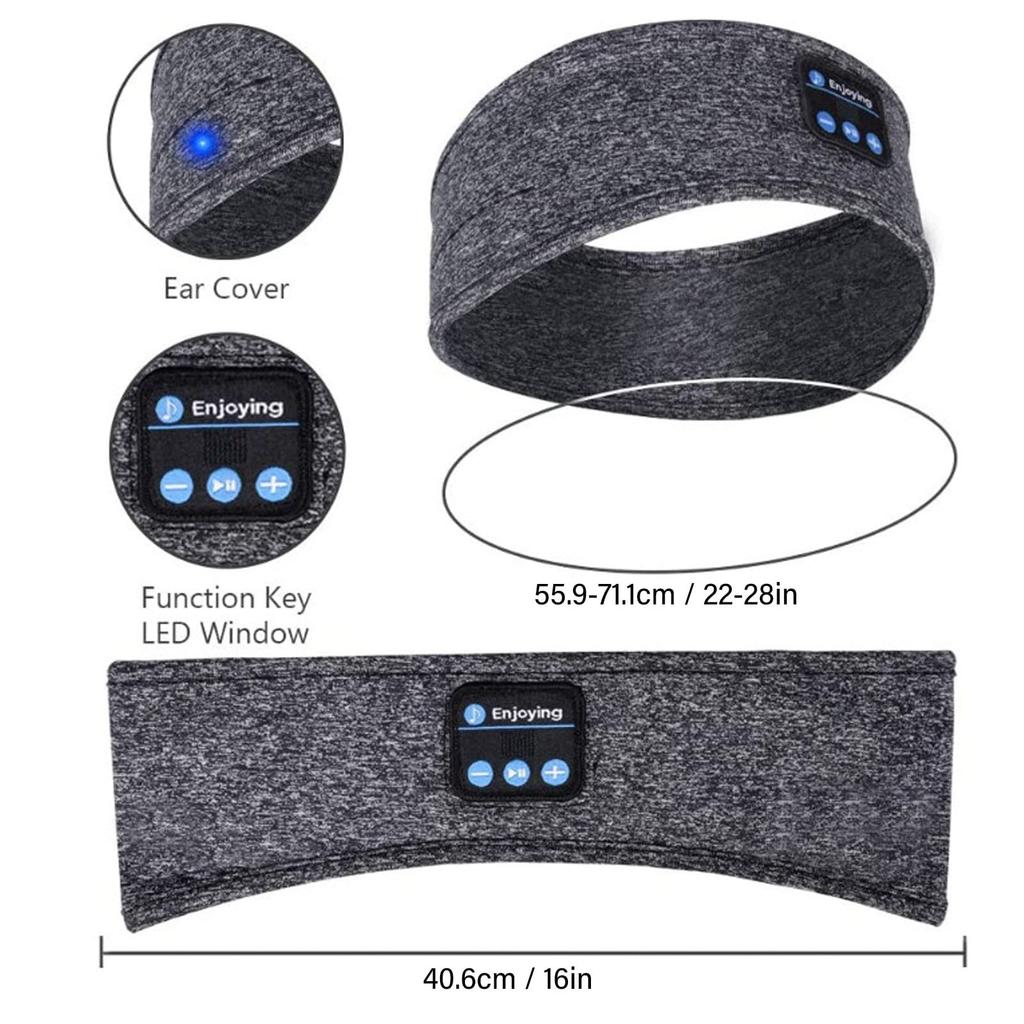 Lightweight Music Headband for Sports and Music (Heather Gray)