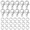 Multicolor Zinc Alloy Lobster Clasp & Jump Ring Set for DIY Bracelet & Necklace Jewelry