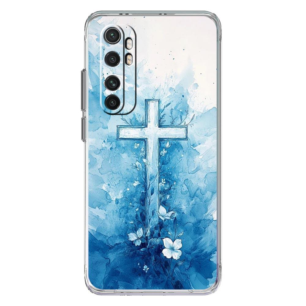 Phone Case For Xiaomi Mi Poco X7 X6 X5 NFC X3 F7 Ultra F6 Pro F3 15 14T 14 13T 11 12 13 Lite TPU Cover Bible Jesus Christ Cross