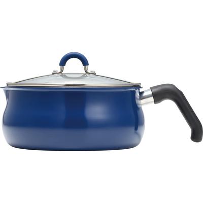 Wahei Freize Pot-like Frying Pan, Multipan, L, Navy, 7 In 1, Bake, Stir-Fry, Deep-fry, Boil, Cook, Boil, IH/Gas Compatible, Two Mey RB-2571