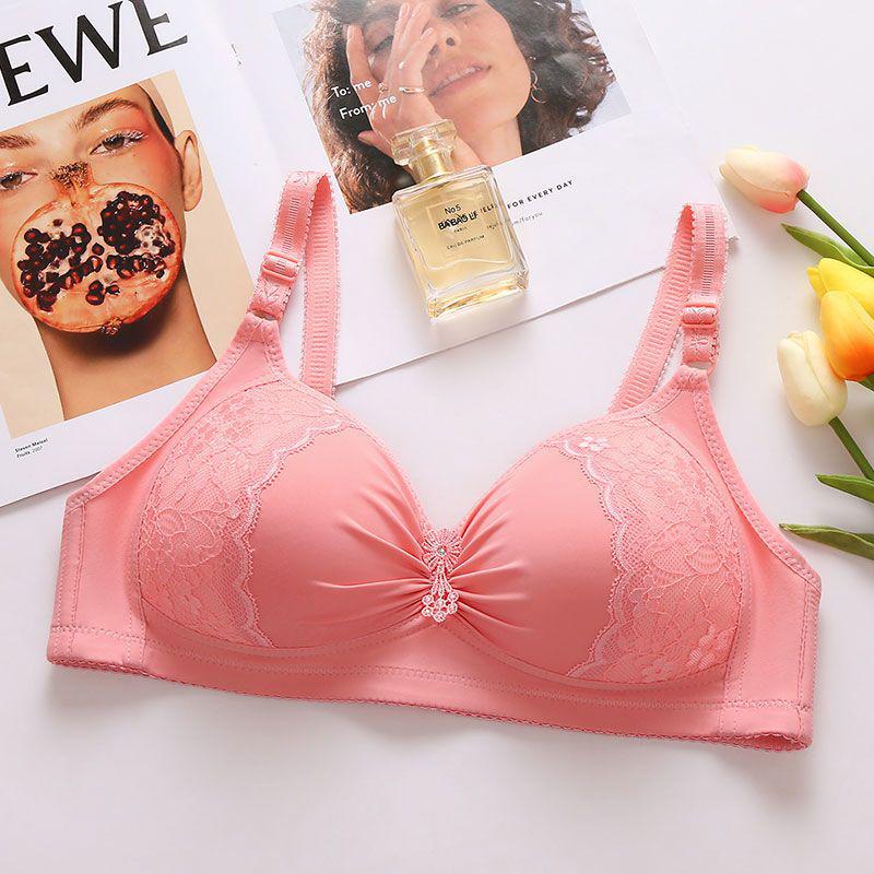 Women's Large-Size Breathable Wireless Bra for Middle-Aged Moms