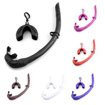 Silicone Foldable Snorkel with Compact Storage Case Women Men Roll Up Snorkel Wet Breathing Tube For Snorkeling