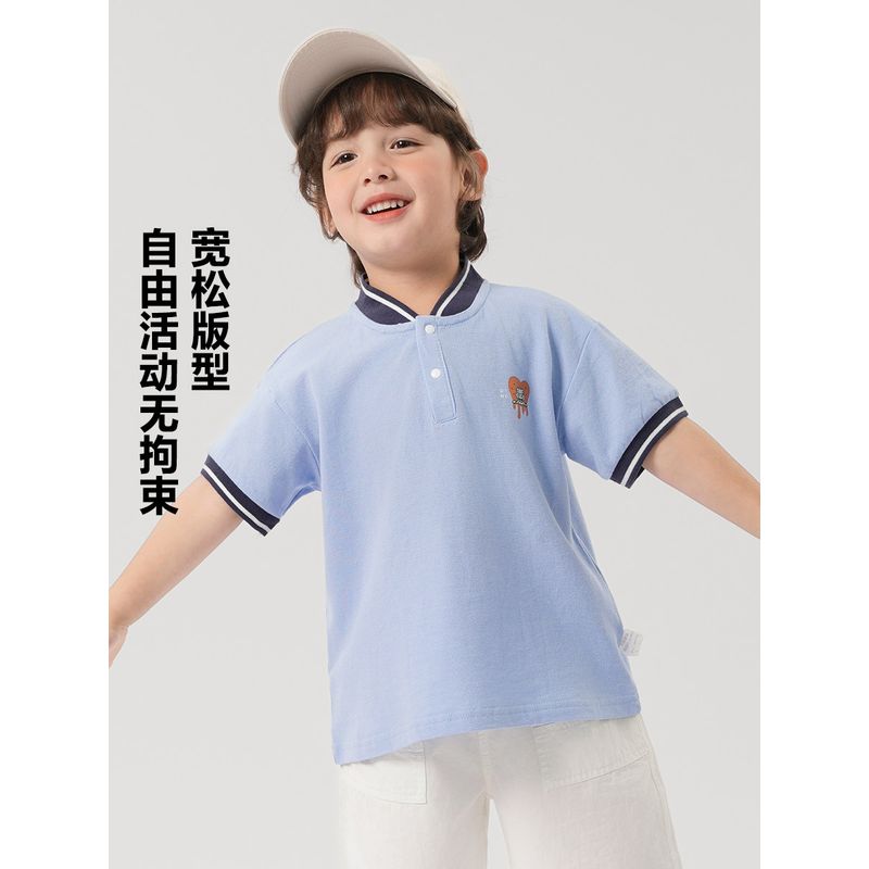 Children's Short-Sleeved Baby's Top Polo Shirt