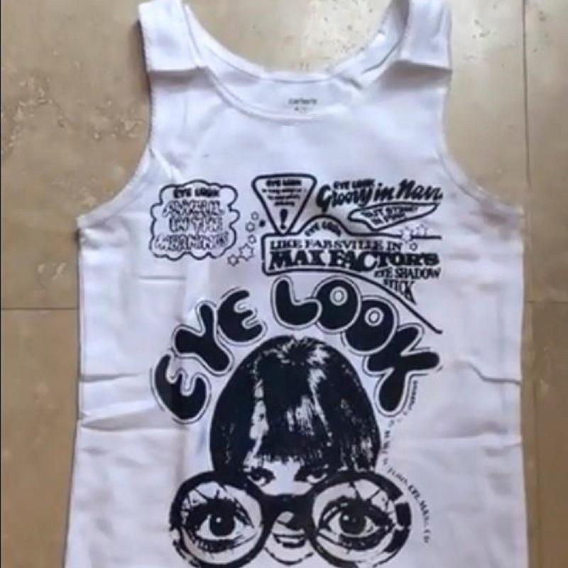 2024 Women's European & American Sleeveless Slim Fit Portrait Print Vest