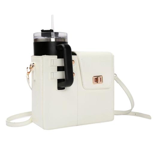 Cup Holder Shoulder Bag Water Bottle Holder Crossbody Bag with Adjustable Strap Cup Carrier Crossbody Purse for Outdoor Travel