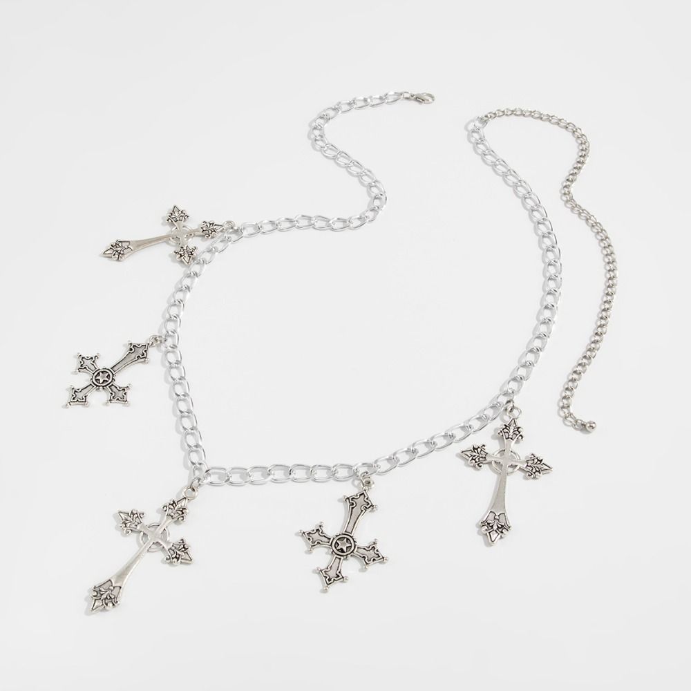 Temperament Hollowing Cross Waist Chain Y2K Multi-layer Body Chain Punk Waist Chain  Nightclub Wear