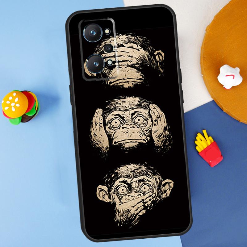Cartoon Monkey For Realme GT7 Pro GT 6T 6 5 C67 C61 C55 C53 C51 C21Y C25S C75 10 11 12 13 14 Pro Plus Case
