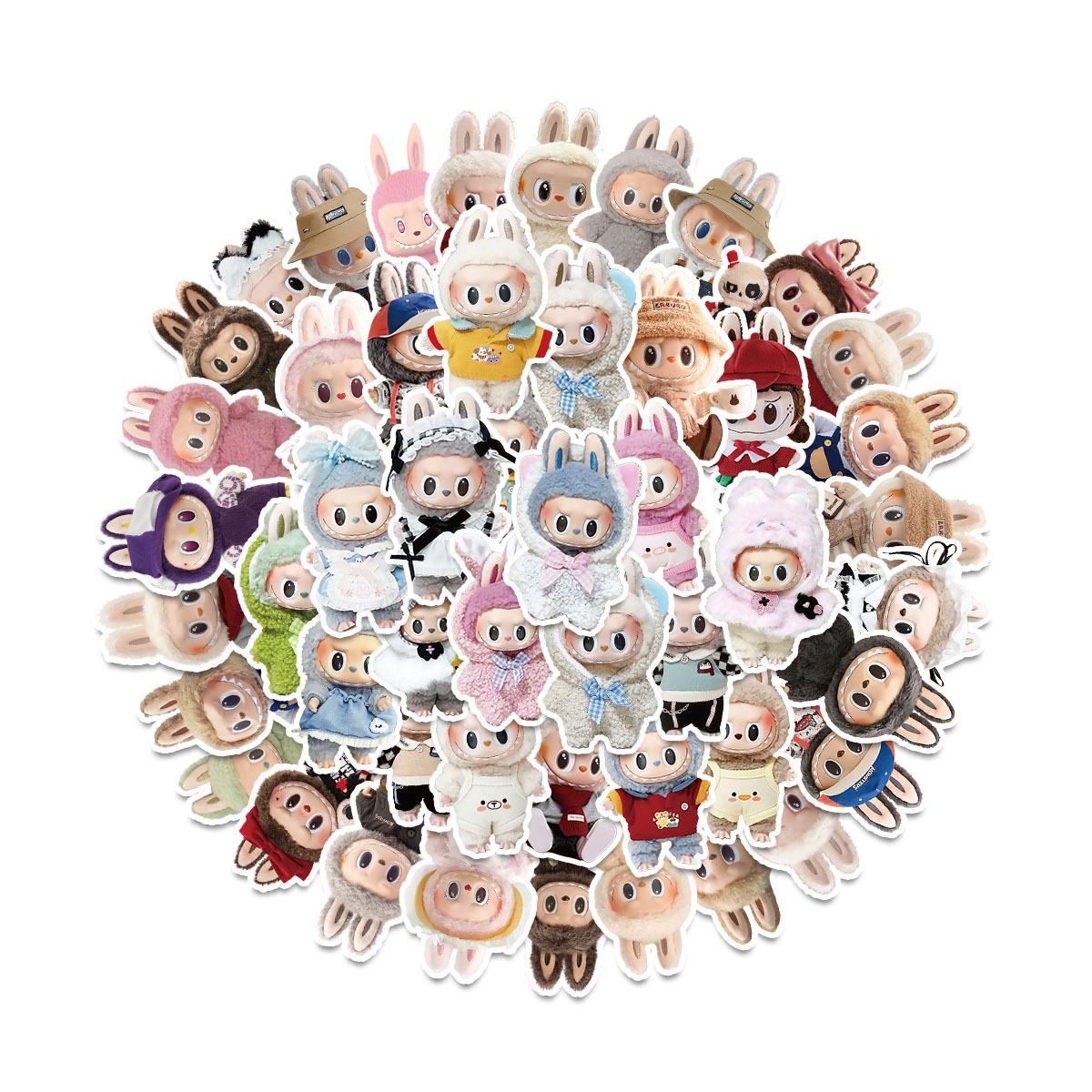 

50 Cute Style Labubble Graffiti Stickers Suitcase Waterproof Decorative Stickers Pvc Stickers