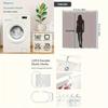 1Pc Leaf Patterned Shower Curtain, Polyester Fabric, With Hooks, Machine Washable, Suitable For Bathroom Decor.