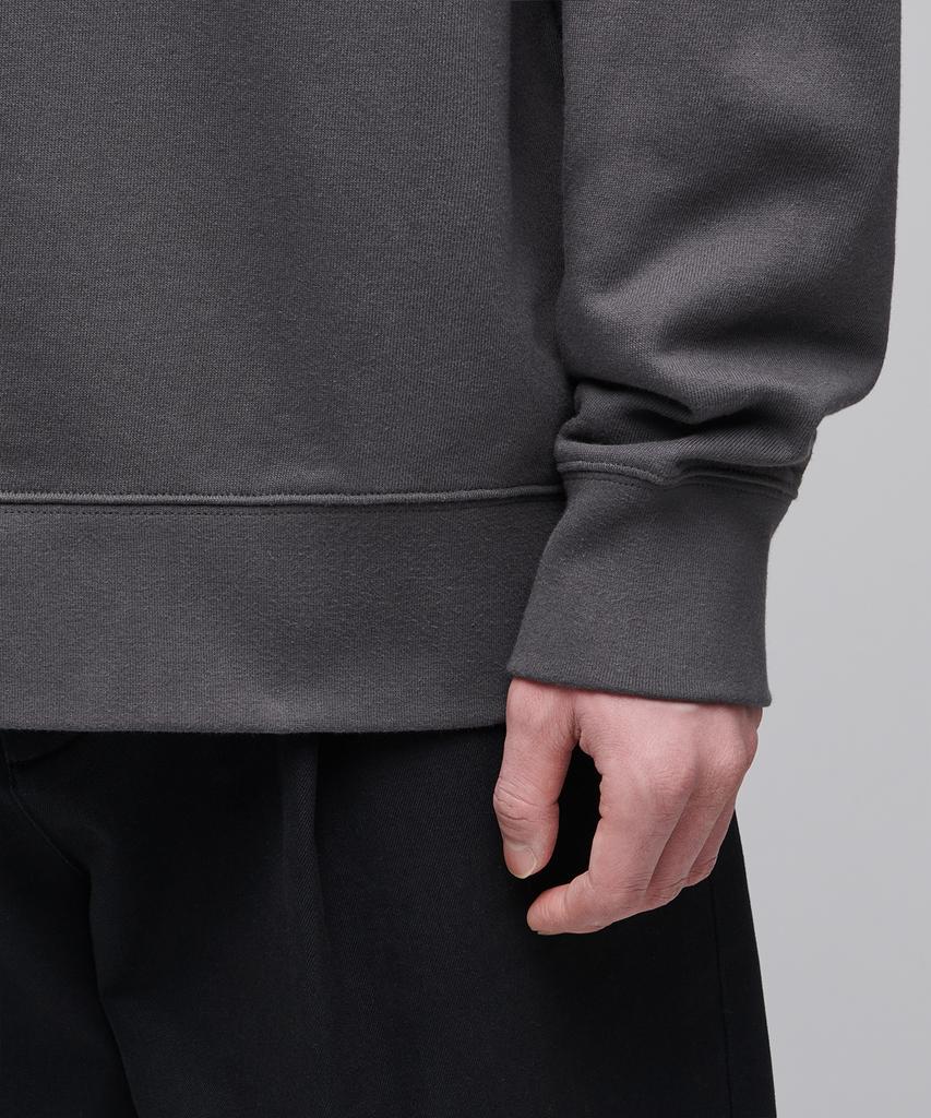 MUSINSA STANDARD Oversized Collared Sweatshirt [Gunmetal]