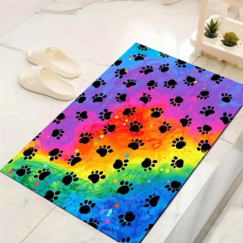 Cute Paws Carpet Rug for Living Room Bedroom Home Sofa Decoration,Kids Play Non-slip Floor Mat