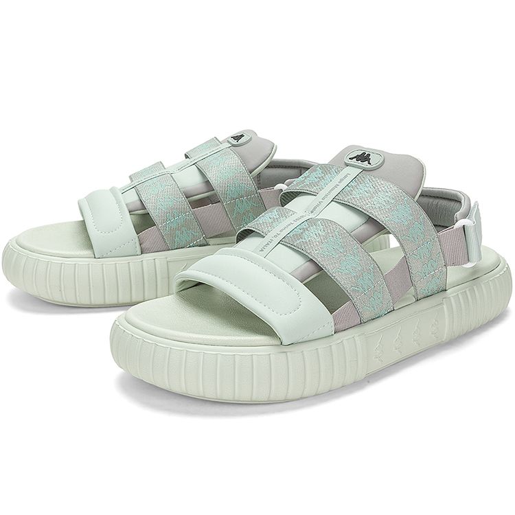 Kappa Back-To-Back Color Block Trendy Retro Outdoor Lightweight Comfortable Non-Slip Casual Fashion Sports Sandals Unisex sandals Gray K0DX5LL04D-124