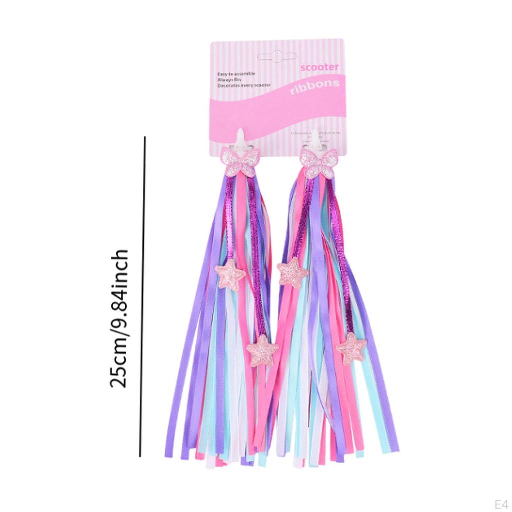2 Pieces Bichcles Tassels Biños Girls Easy Atect for Bicycle Balance Bike Decoration Children