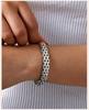 Watchband Statement Chain Bracelet for Women, Bold Strap Chain Bracelets, Stainless Steel Links Wristband