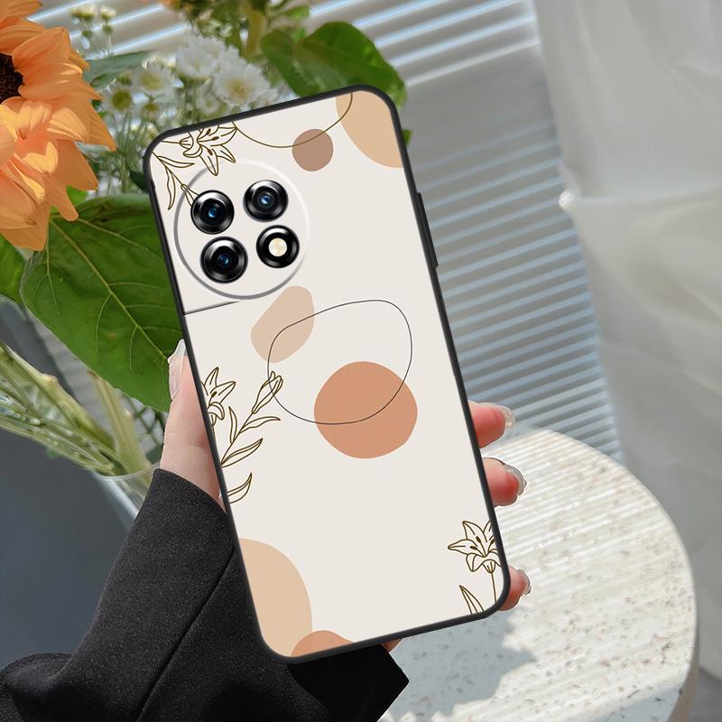 Abstrakte Pflanzen Hülle Für OnePlus Nord 5 CE 2 3 4 Lite N20 N30 OnePlus 15 13 12 11 10 8T 10T 13R 13T 15R Abdeckung