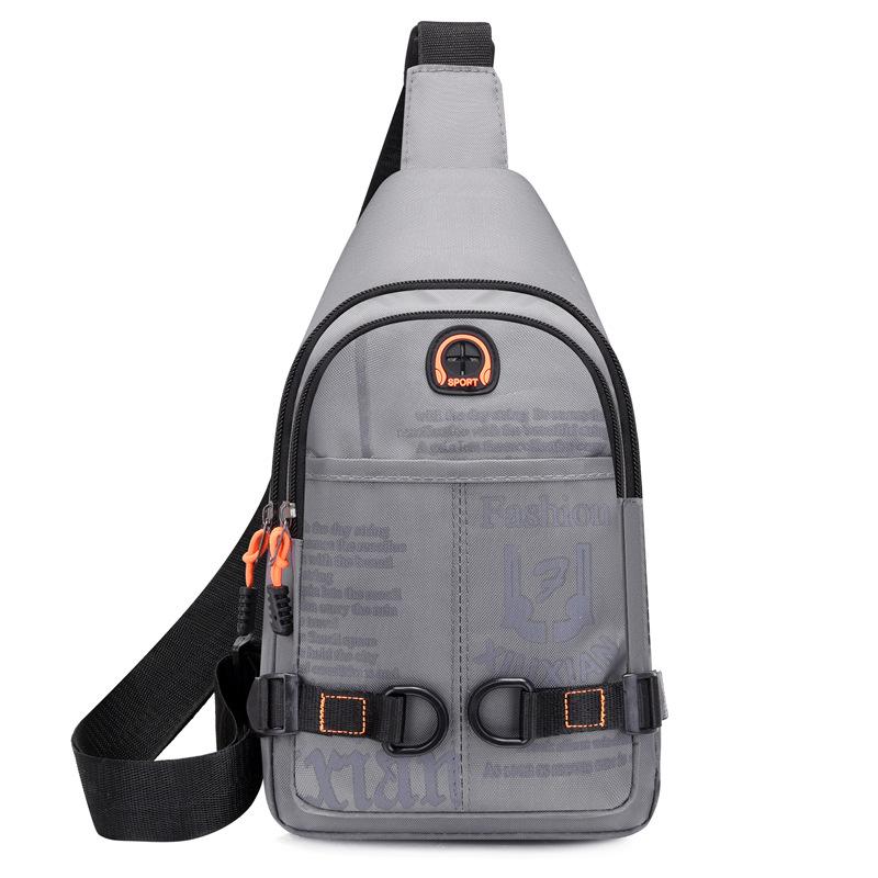New breast bag trendy shoulder bag outdoor casual messenger bag waterproof and wear-resistant multi-functional Oxford cloth chest bag
